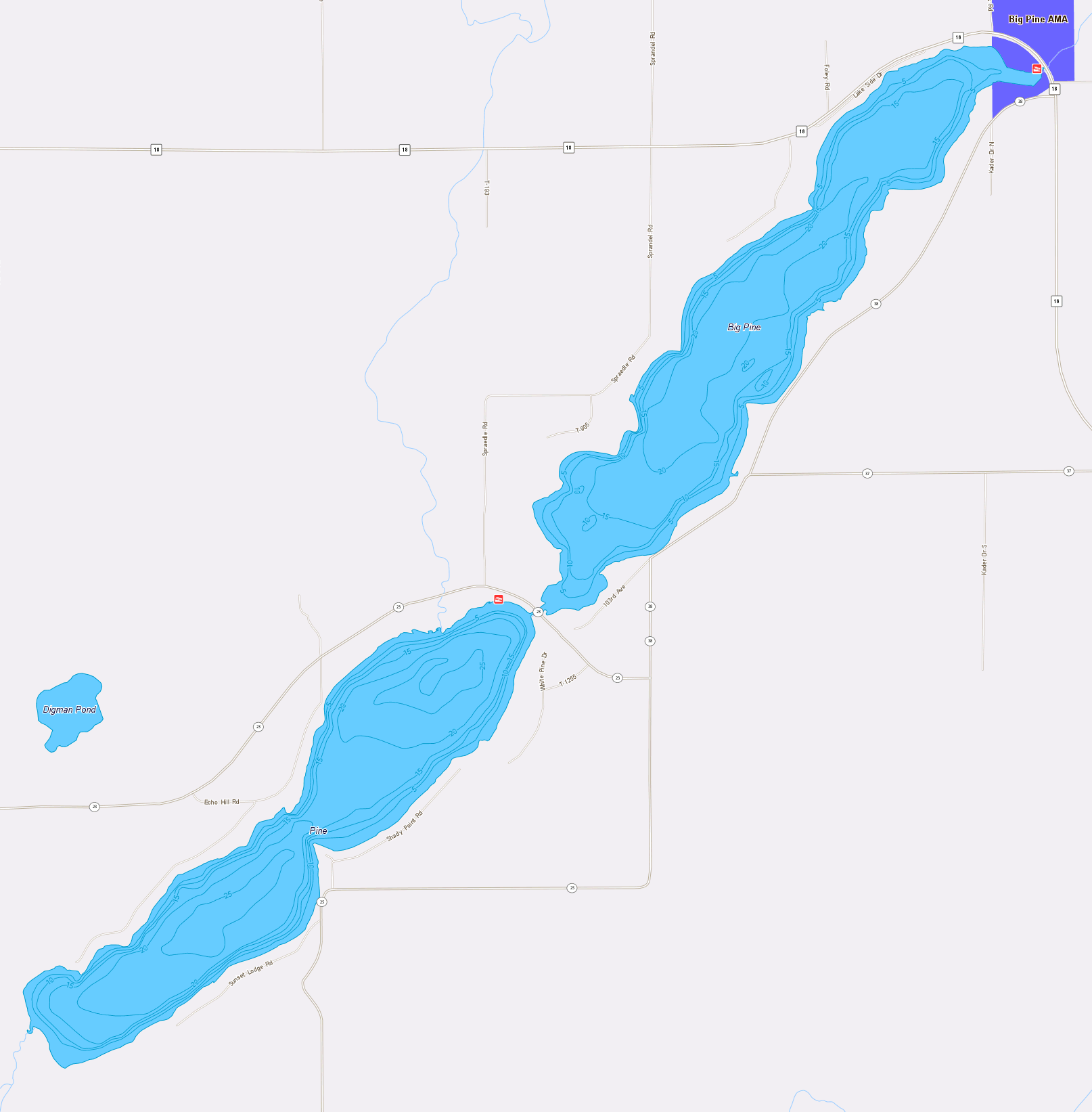 Big Pine Lake Resorts & Maps Near Hinkley & Sandstone, MN Minnesota Resorts Directory