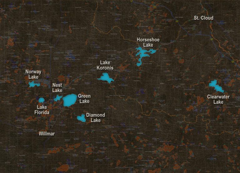 Willmar MN Area Lake Maps Minnesota Resorts Directory